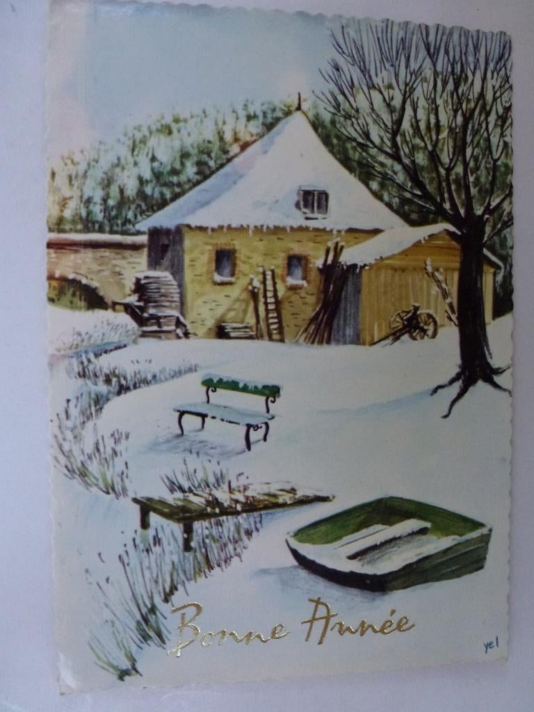 Carte postale ancienne  Bonne Année, Enlèvement ou Envoi, 1960 à 1980, Affranchie, (Jour de) Fête
