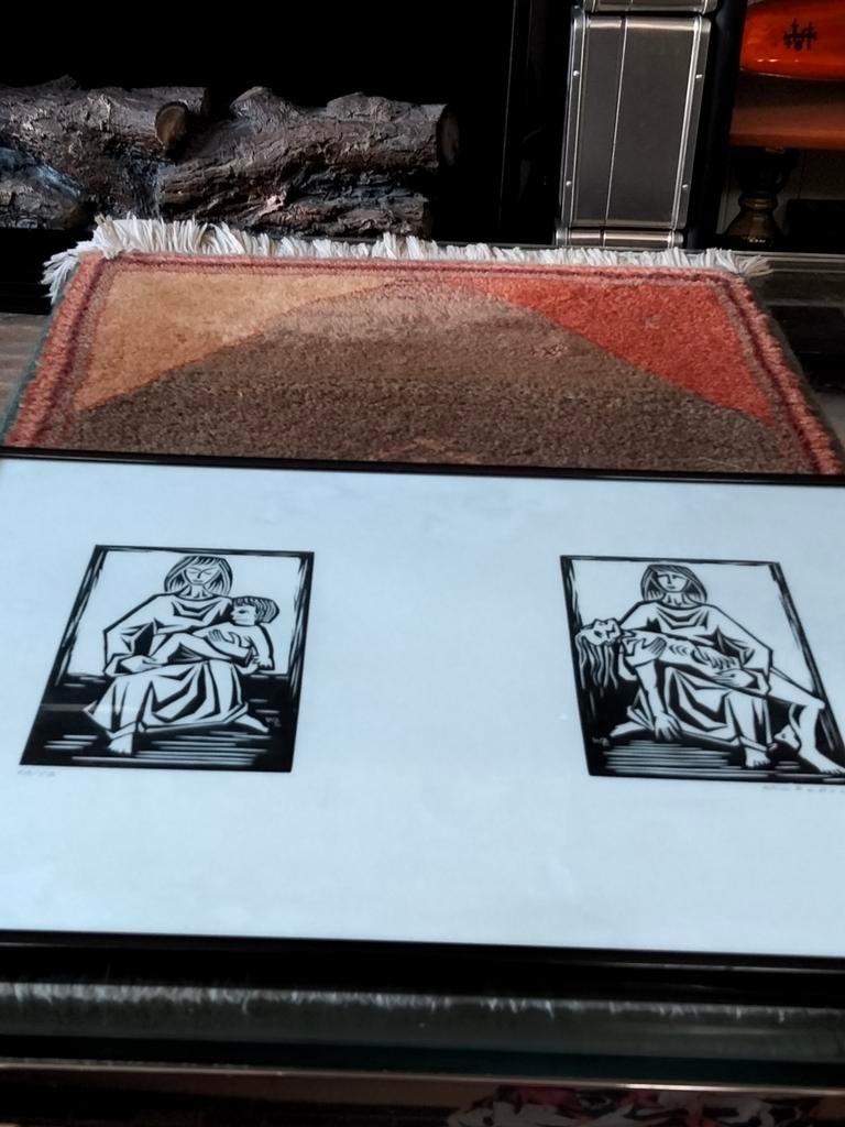 Wim De Cock.Mooi werk.gesigneerd.ingekaderd achter glas, Antiquités & Art, Enlèvement