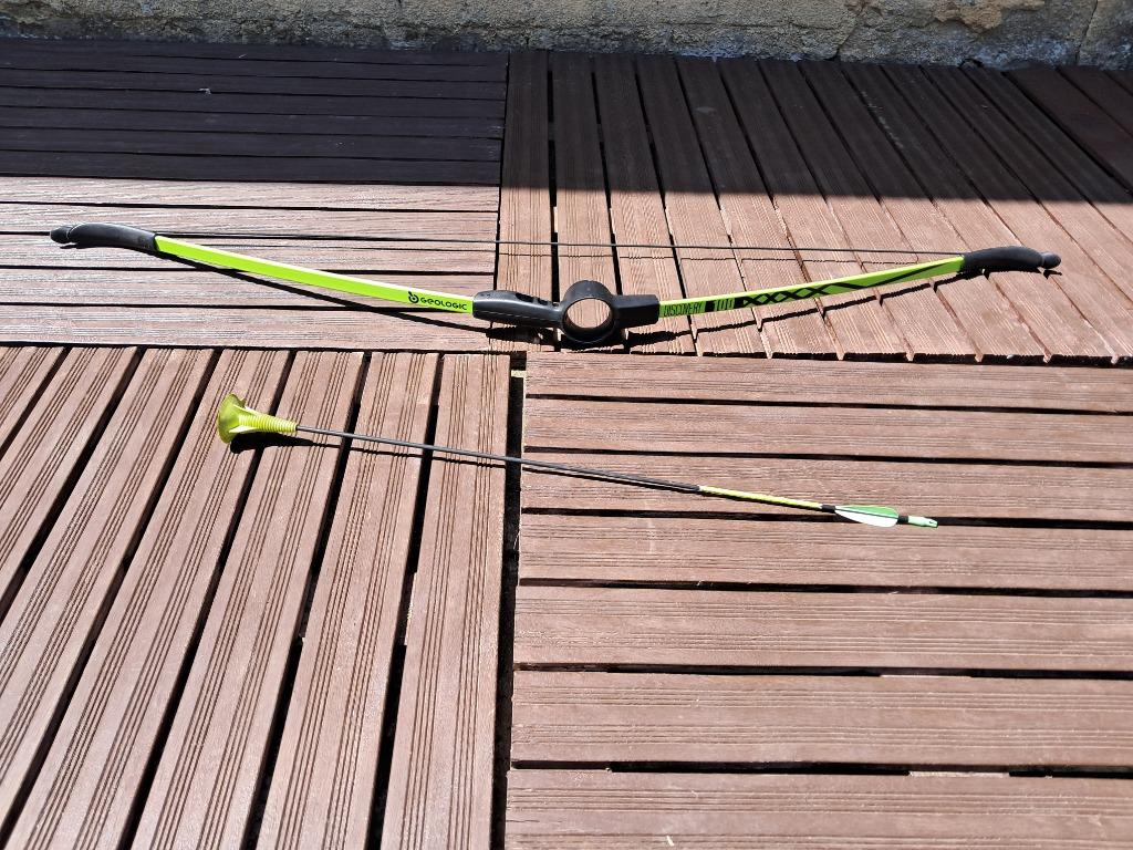 Arc Discovery 100 + 1 flèche - Decathlon, Sport en Fitness, Handboogschieten, Ophalen, Gebruikt