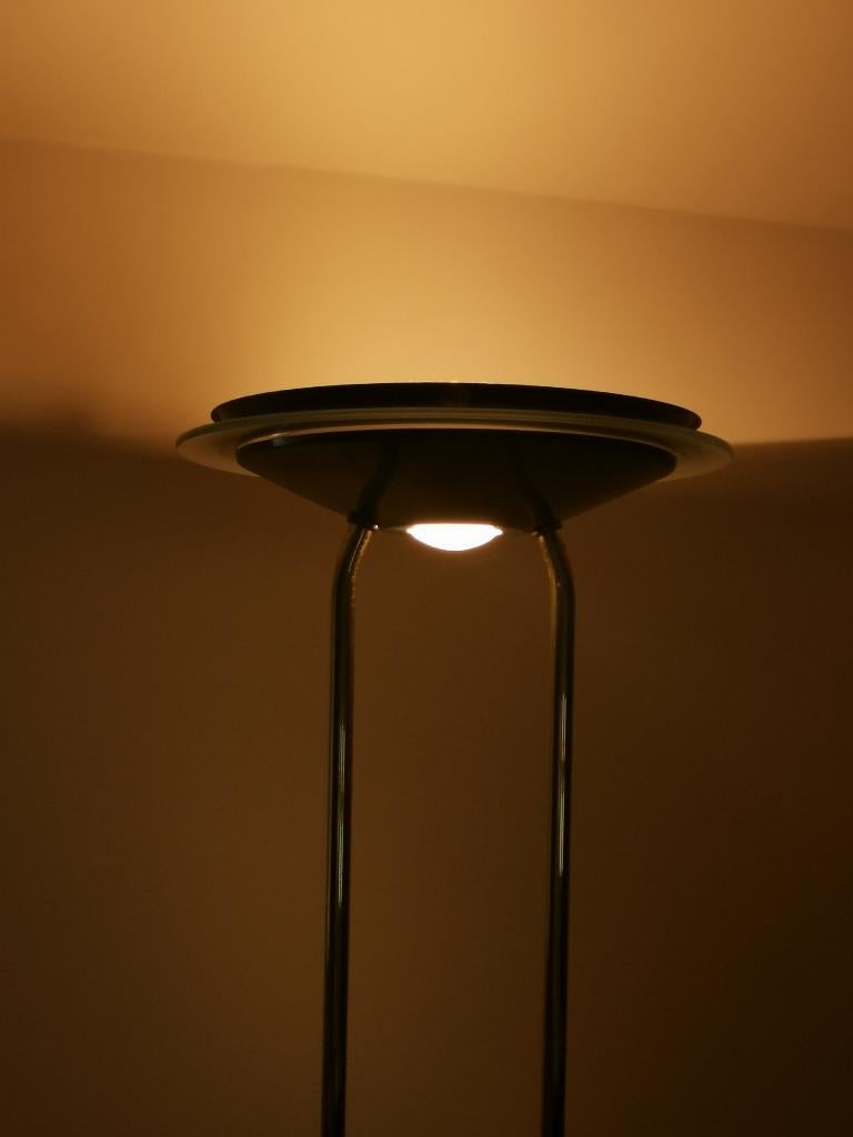 Staande lamp verguld met dimmer, Huis en Inrichting, Ophalen