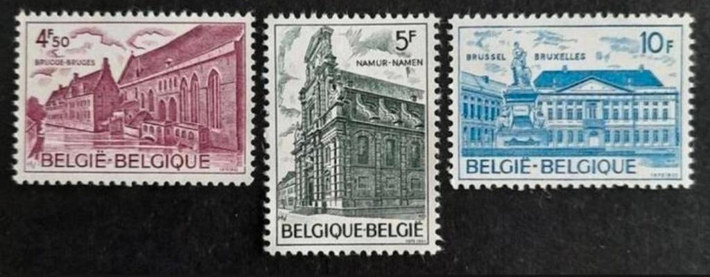 Belgique : COB 1769/71 ** Patrimoine architectural 1975., Sans timbre, Neuf, Enlèvement ou Envoi, Non oblitéré