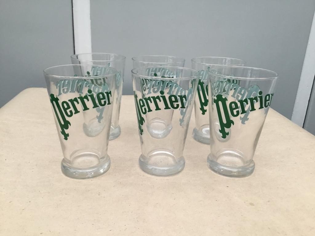 Set de 6 verres Perrier neufs, Collections, Enlèvement ou Envoi, Neuf, Verre à eau
