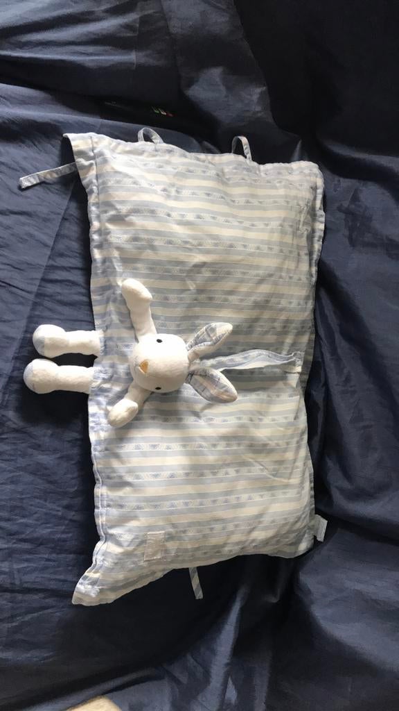 Coussin Lapin Tartine & Chocolat 56/38 cm, Comme neuf