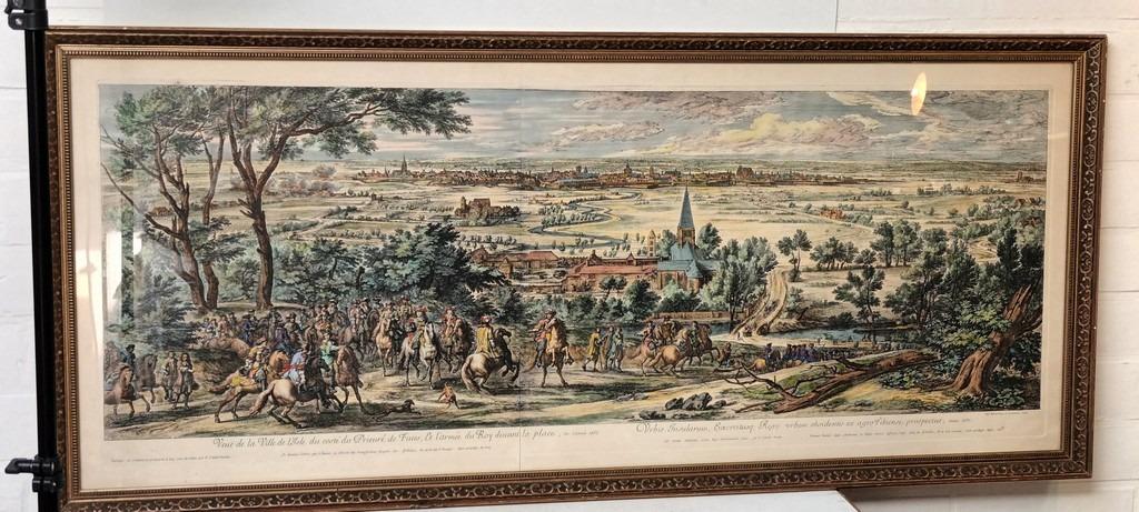 Antieke handgekleurde 18de eeuwse kopergravure naar Jan Van, Antiek en Kunst, Ophalen