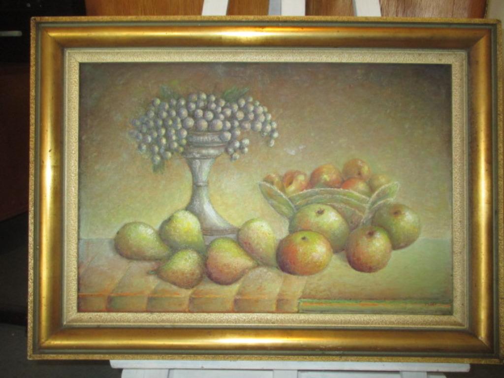 Peinture « Fruit avec une écaille de raisin », Antiquités & Art, Art | Peinture | Classique, Enlèvement ou Envoi