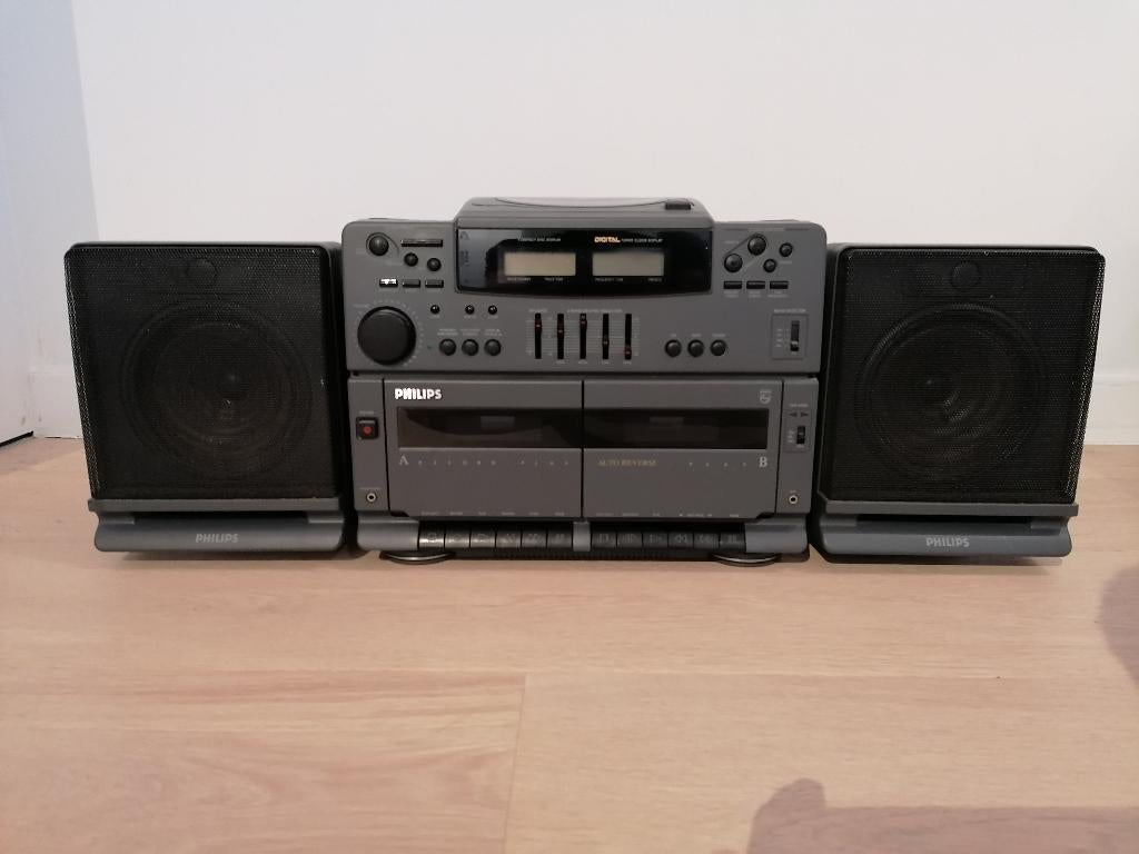 Philips Vintage cd-radio uit de jaren 90, Audio, Tv en Foto, Radio's, Ophalen, Gebruikt, Overige typen, Met cd-speler
