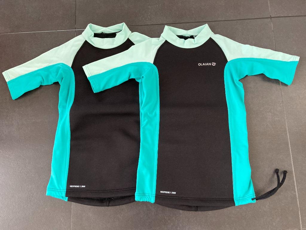 2x Uv-werende Shirt Olaian - Maat 140 (Tweeling), Olaian, UV-zwemkleding, Jongen of Meisje, Ophalen of Verzenden