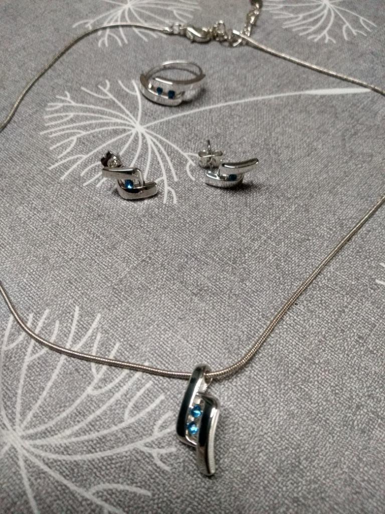 Parure bijoux bleu, Neuf, Enlèvement ou Envoi, Avec pendentif, Synthétique