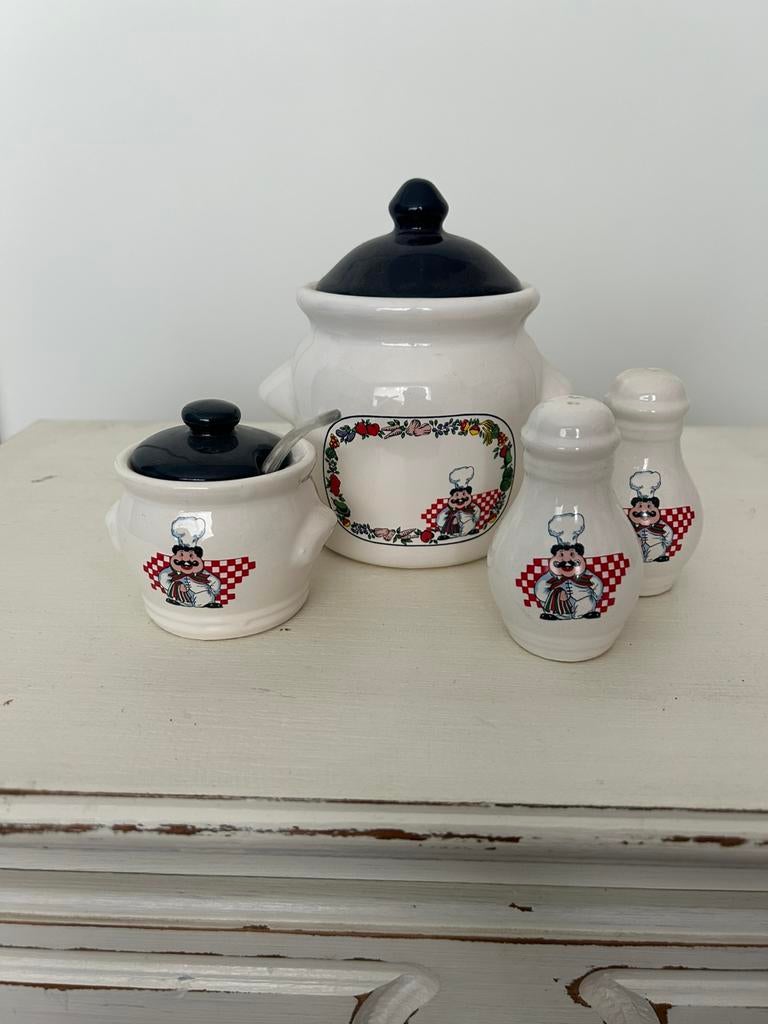 Vintage servies set - Le chef, Antiek en Kunst, Ophalen