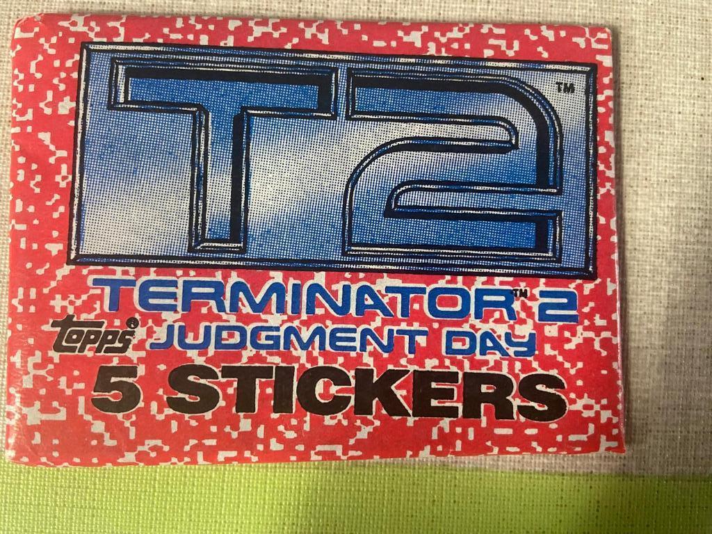 Vintage stickers Terminator 2 Judgment Day (Zeldzaam), Ophalen of Verzenden, Nieuw, Meerdere kaarten