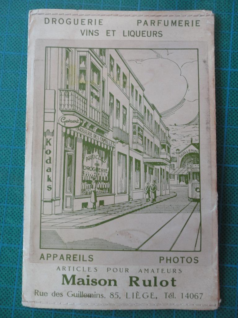 Kodak – Gevaert pochette film - Maison Rulot - Liège - '50, Collections, Marques & Objets publicitaires, Enlèvement ou Envoi, Utilisé