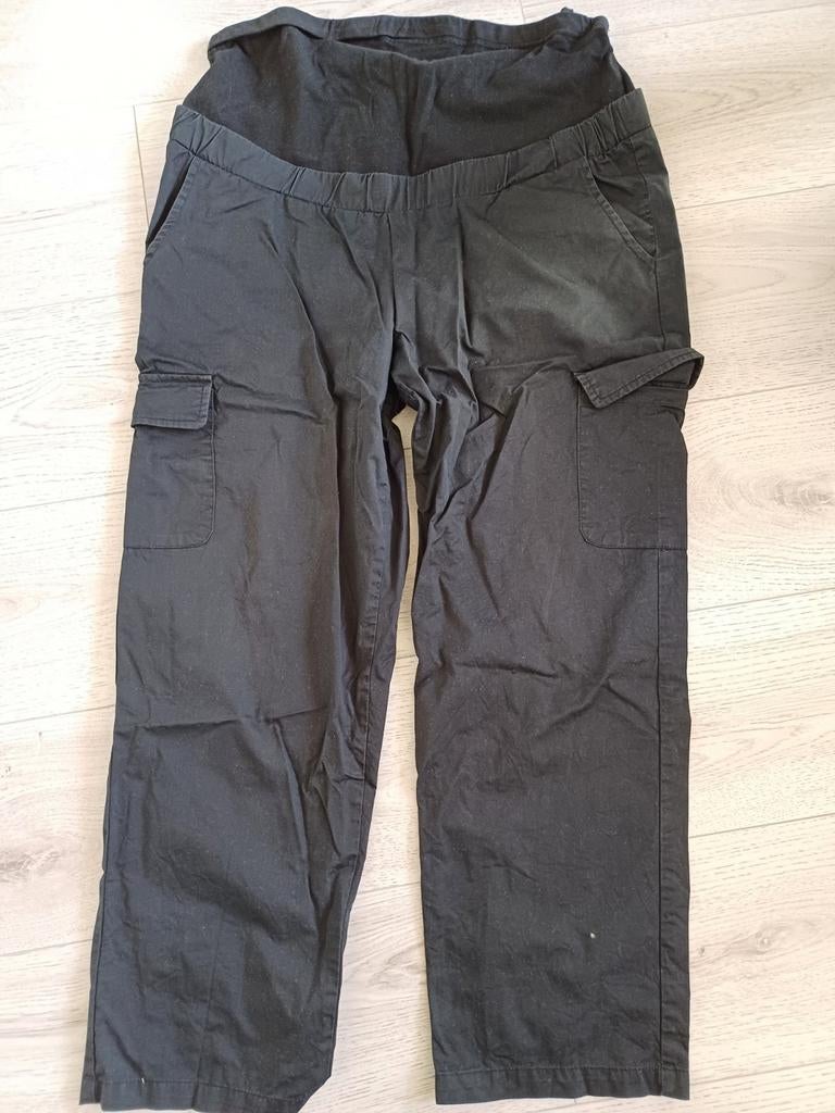 Shein zwangerschapsbroek in stof, Ophalen, Zwart, Gedragen, Broek of Spijkerbroek