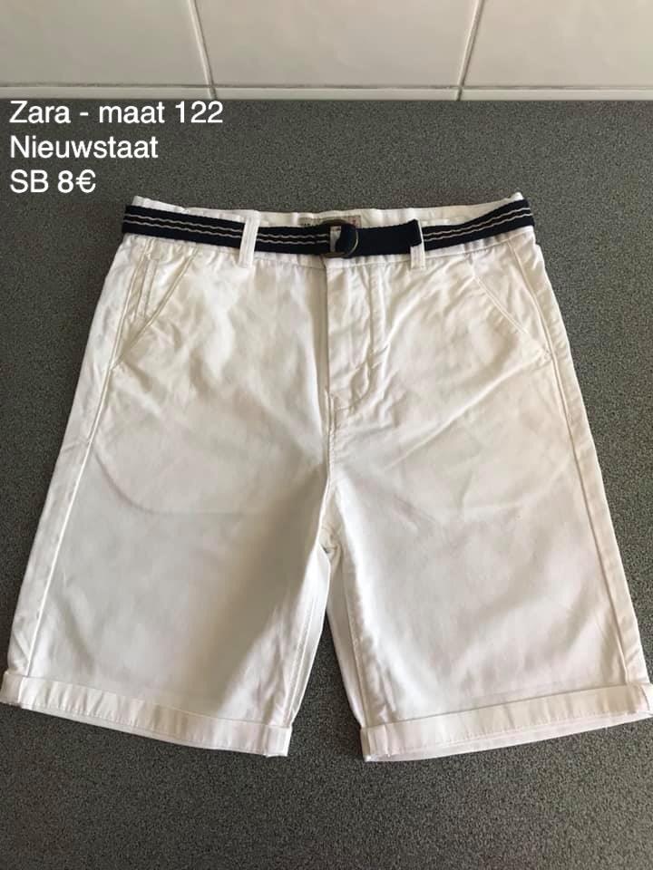 Witte short Zara - maat 122, Broek, Zara Kids, Ophalen of Verzenden, Zo goed als nieuw