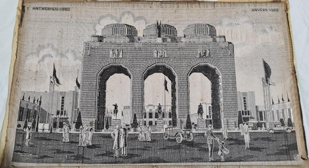 Wereldtentoonstelling 1930 Antwerpen, GVA 3 delen + doekje, Boeken, Ophalen of Verzenden, Gelezen