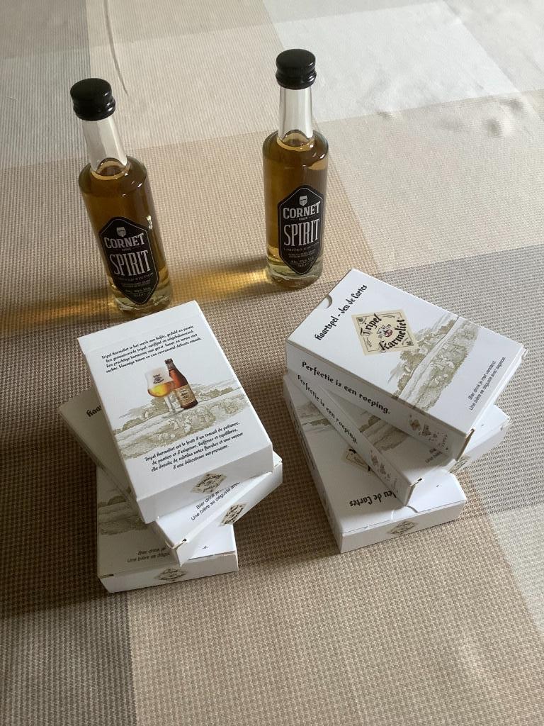 kaartspel karmeliet-cornet spirit 5 cl 35%vol, Verzamelen, Biermerken, Ophalen of Verzenden, Nieuw