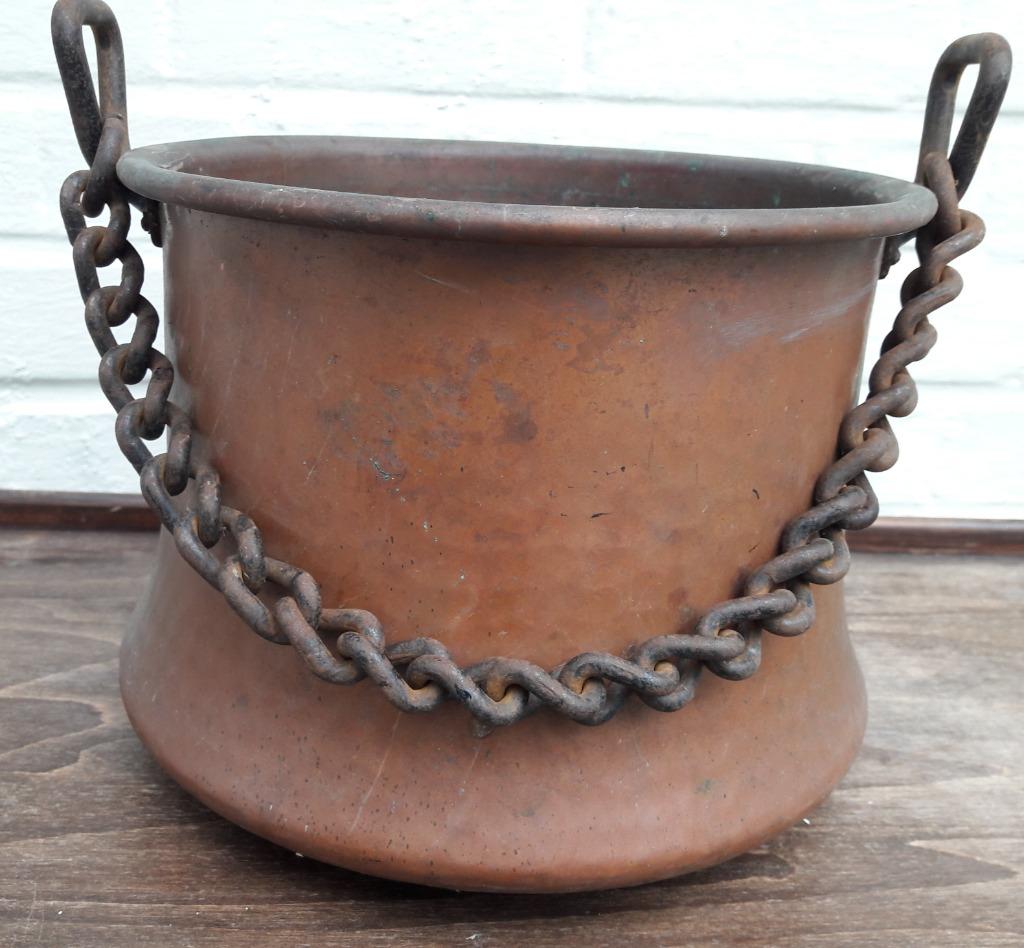 koperen keteltje, Antiek en Kunst, Ophalen of Verzenden, Koper