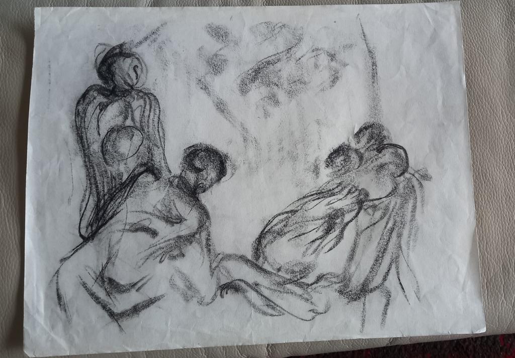 Tekening A. Guilbert, Antiek en Kunst, Ophalen of Verzenden