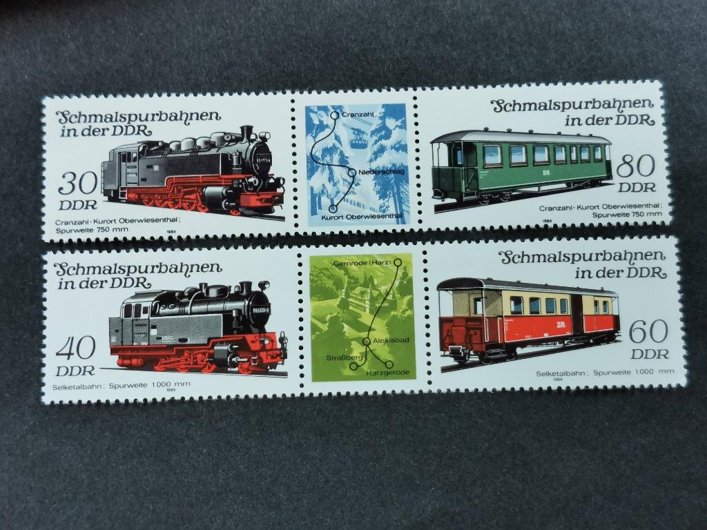 DDR 1984 - spoorwegen - treinen **, Ophalen of Verzenden, DDR, Postfris