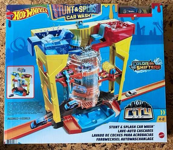 Hot Wheels City Stunt & Splash car wash, Ophalen, Nieuw, Racebaan, Hot Wheels