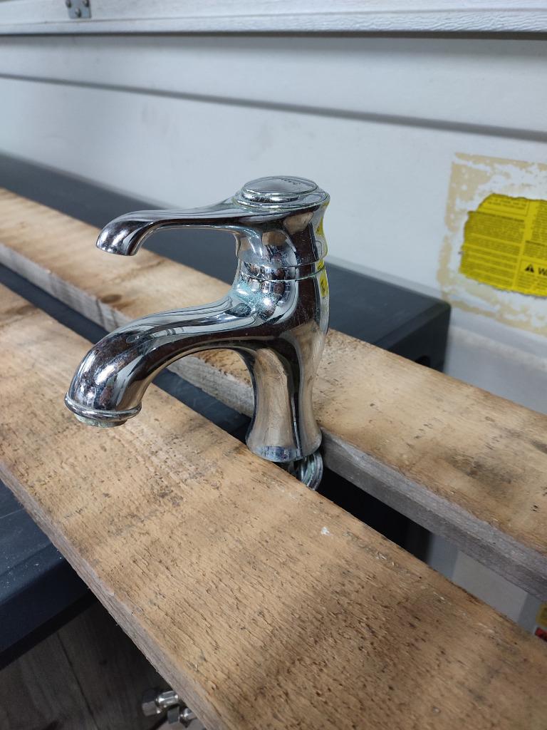 wastafel mengkraan, Ophalen of Verzenden, Gebruikt, Chroom, Kraan