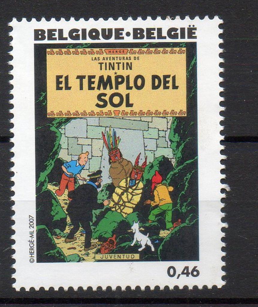 Année 2007 : 3650 ** - Tintin : 100e anniv.de la naissance d, Enlèvement ou Envoi