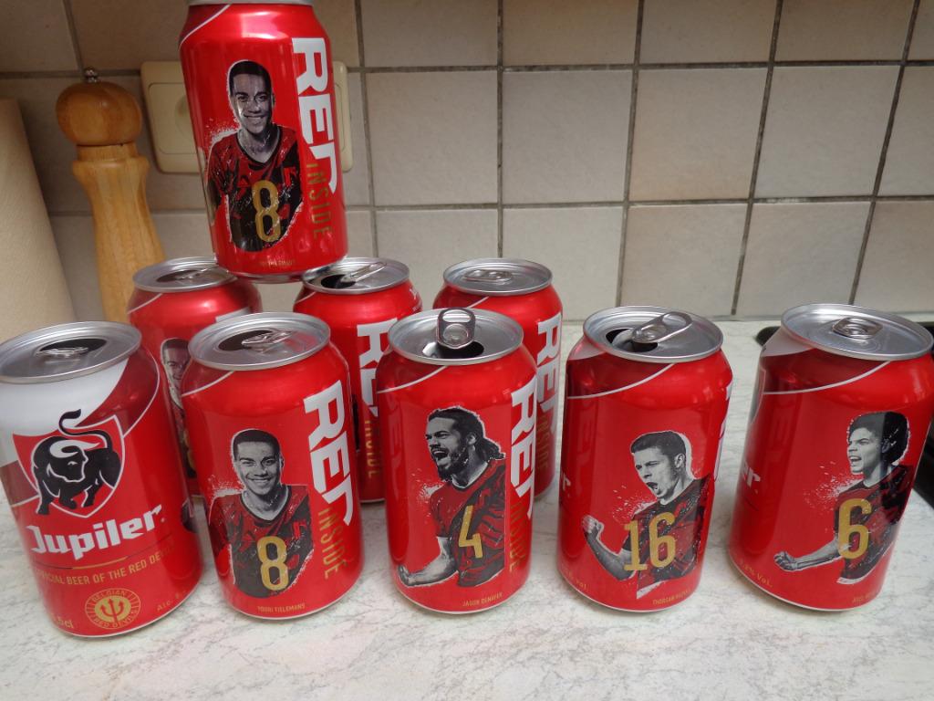 boîtes - canettes joueurs football : collection : 2 €/pièce, Enlèvement ou Envoi, Comme neuf, Autres types