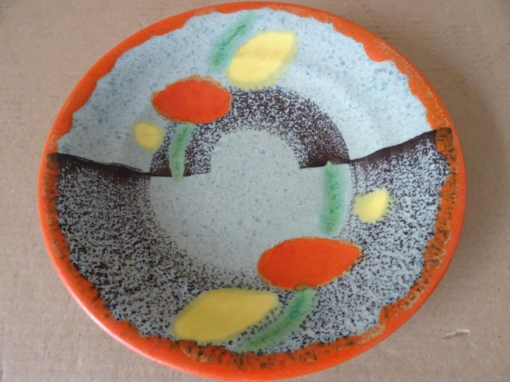 Curiosa vintage schaaltje aardewerk schaal schaaltje 18cm, Ophalen of Verzenden
