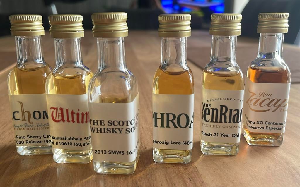 Whisky Tastingset met uitleg - 6 flesjes - Nieuw, Ophalen of Verzenden, Nieuw