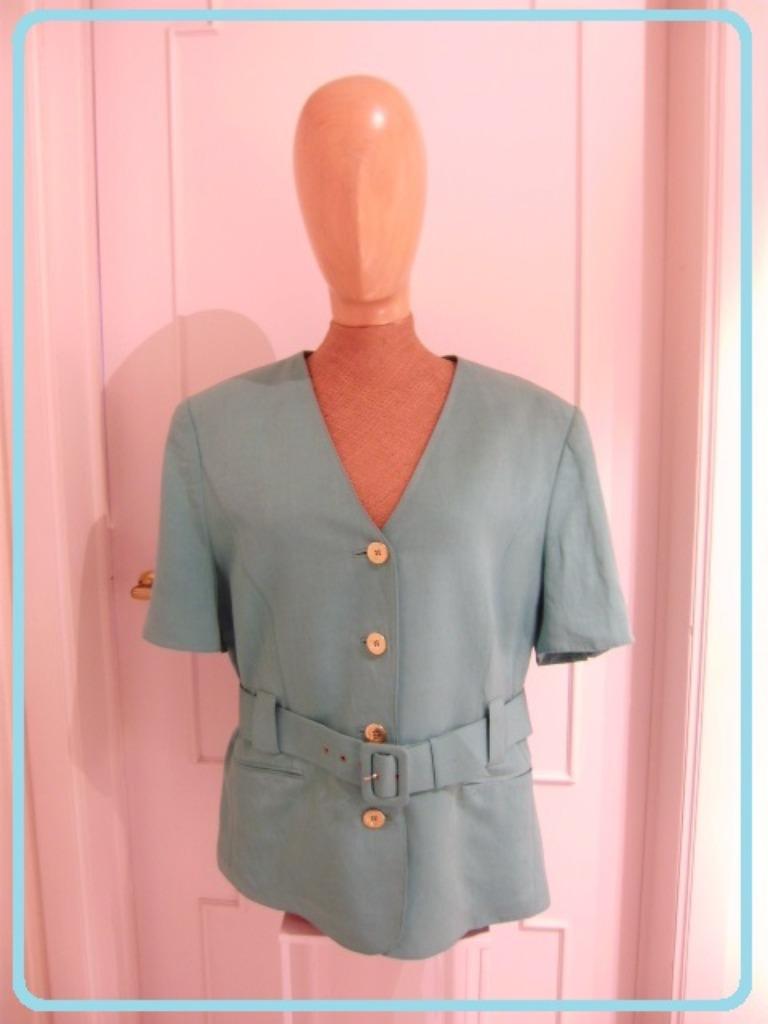 Damesvest van >>> LOUIS FERAUD <<< in viscose en linnen., Vêtements | Femmes, Taille 42/44 (L), Comme neuf, Enlèvement, Manteau