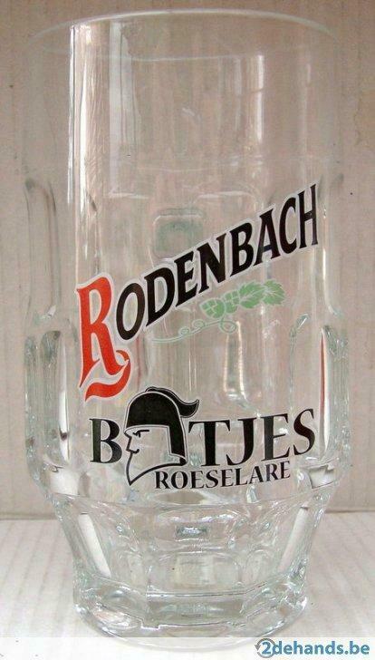 Bier brouwerij kroes glas Rodenbach batjes, Enlèvement ou Envoi, Utilisé