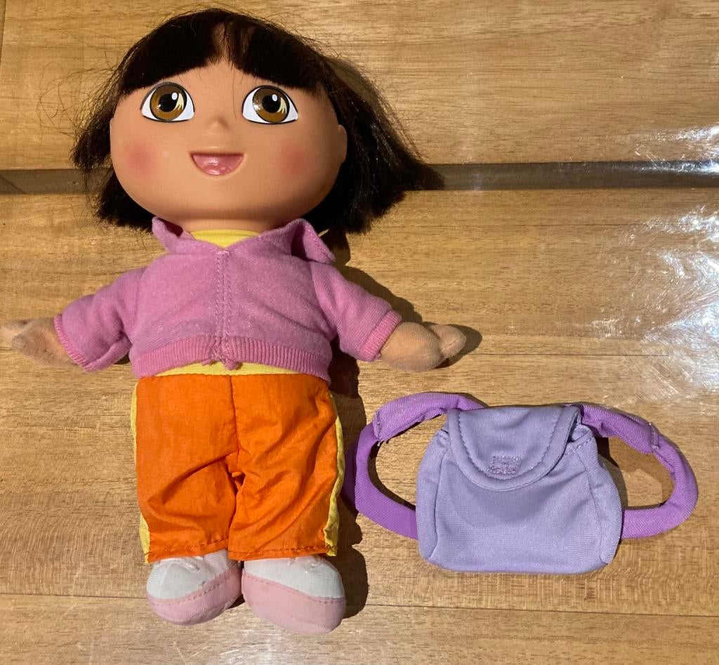 Sprekende Dora popje met rugzakje., Ophalen of Verzenden, Zo goed als nieuw, Overige typen
