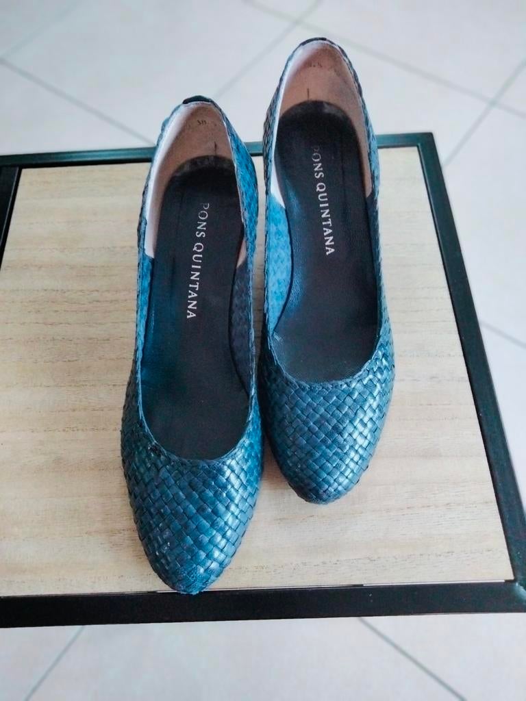 Schoenen.Blauw.Merk Pons Quintana.Maat 39.50, Ophalen of Verzenden, Zo goed als nieuw, Blauw