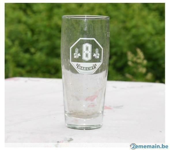 verre a bière pour collection marque  haecht écusson, Enlèvement ou Envoi, Utilisé
