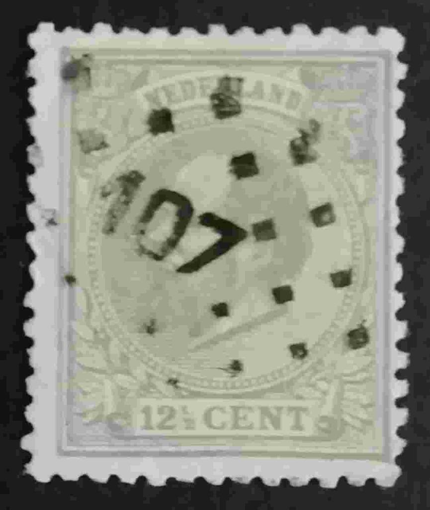 NEDERLAND - nr. 22K met puntstempel 107, Envoi, Jusqu'à 1940, Affranchi