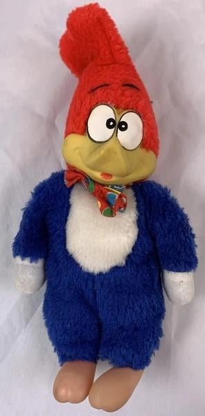 Woody Woodpecker Pluche Knuffel Vintage 80s Rubber Gezicht, Kinderen en Baby's, Speelgoed | Knuffels en Pluche, Verzenden, Zo goed als nieuw