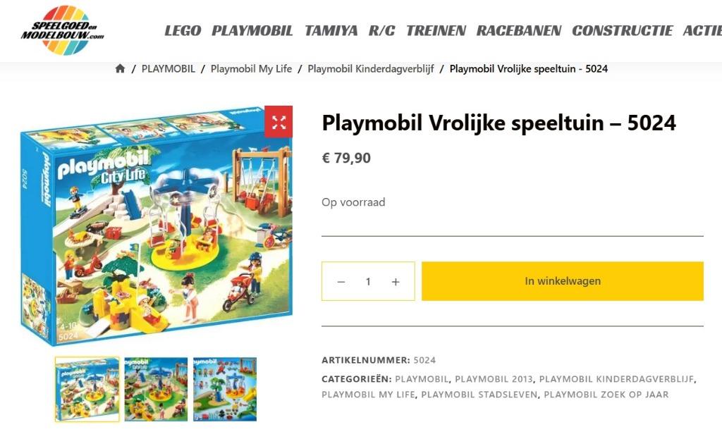 PLAYMOBIL Grote speeltuin – 5024, Kinderen en Baby's, Speelgoed | Playmobil, Ophalen of Verzenden, Zo goed als nieuw, Complete set