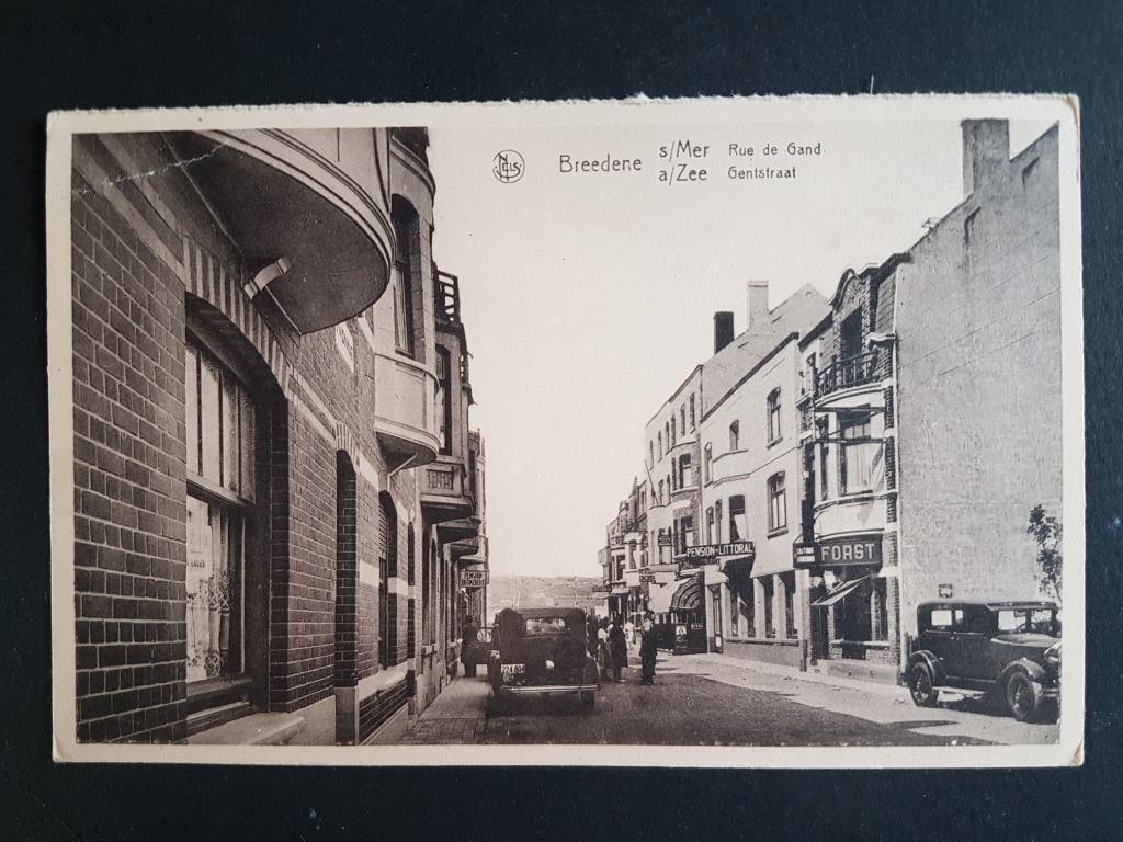 Postkaart Bredene Breedene Gentstraat, Ophalen of Verzenden, 1940 tot 1960, Ongelopen, West-Vlaanderen