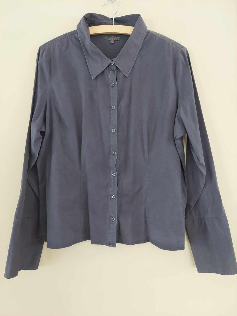 Donkerblauwe hemdsblouse met lange mouwen, Vêtements | Femmes, Blouses & Tuniques, Taille 46/48 (XL) ou plus grande, Enlèvement ou Envoi