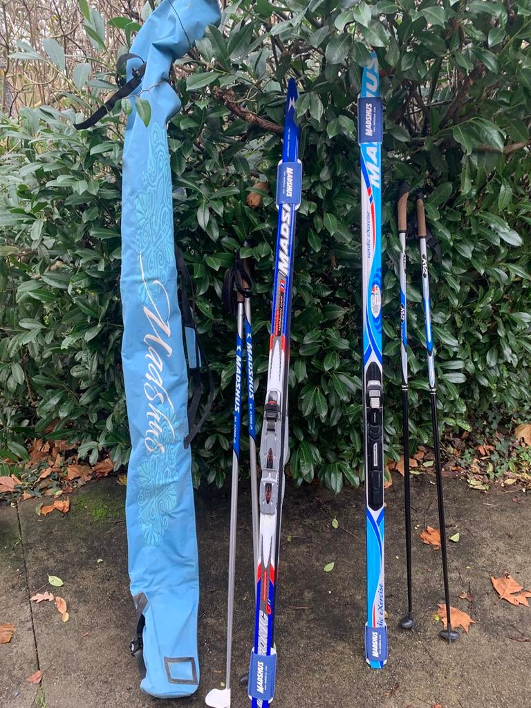 2 paar langlaufski's, 1 klassieker + 1 skating-Madshus, Ophalen, Zo goed als nieuw, Ski, Ski's