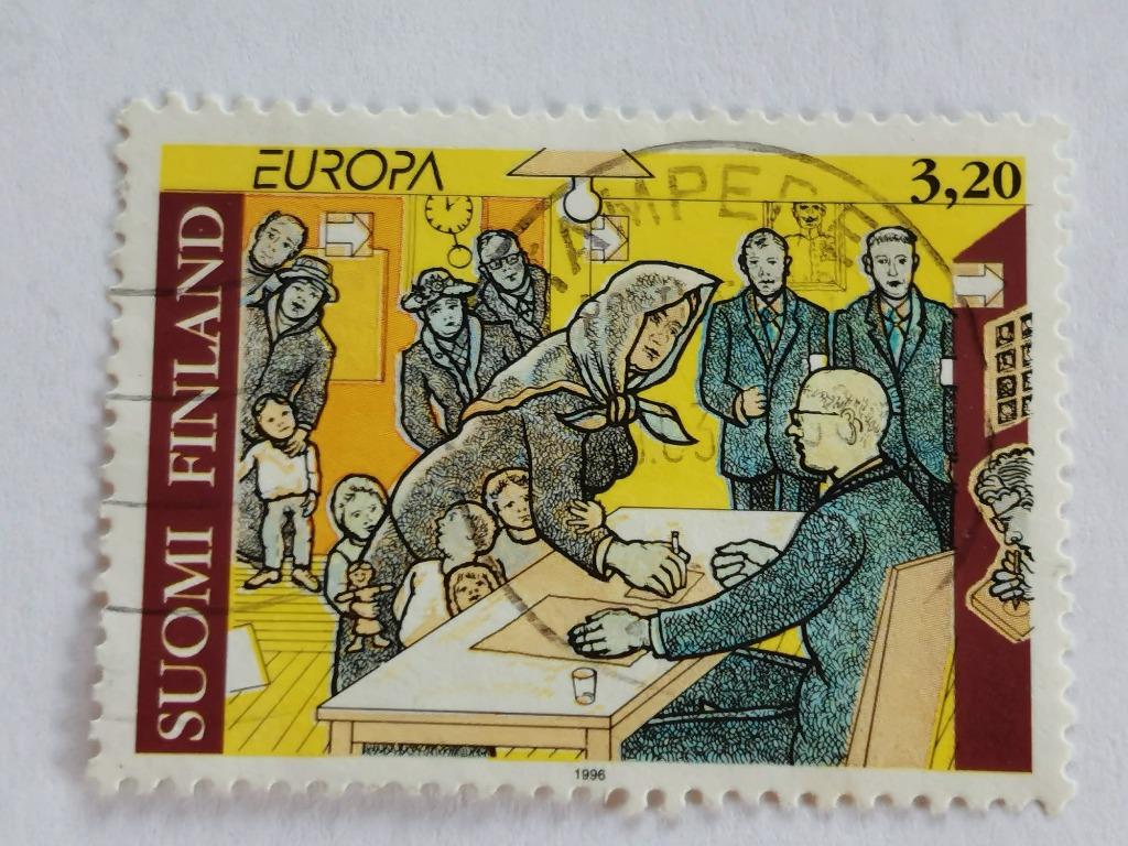 Finland 1996 - Europa CEPT - vrouwenstemrecht, Ophalen of Verzenden, Finland, Gestempeld