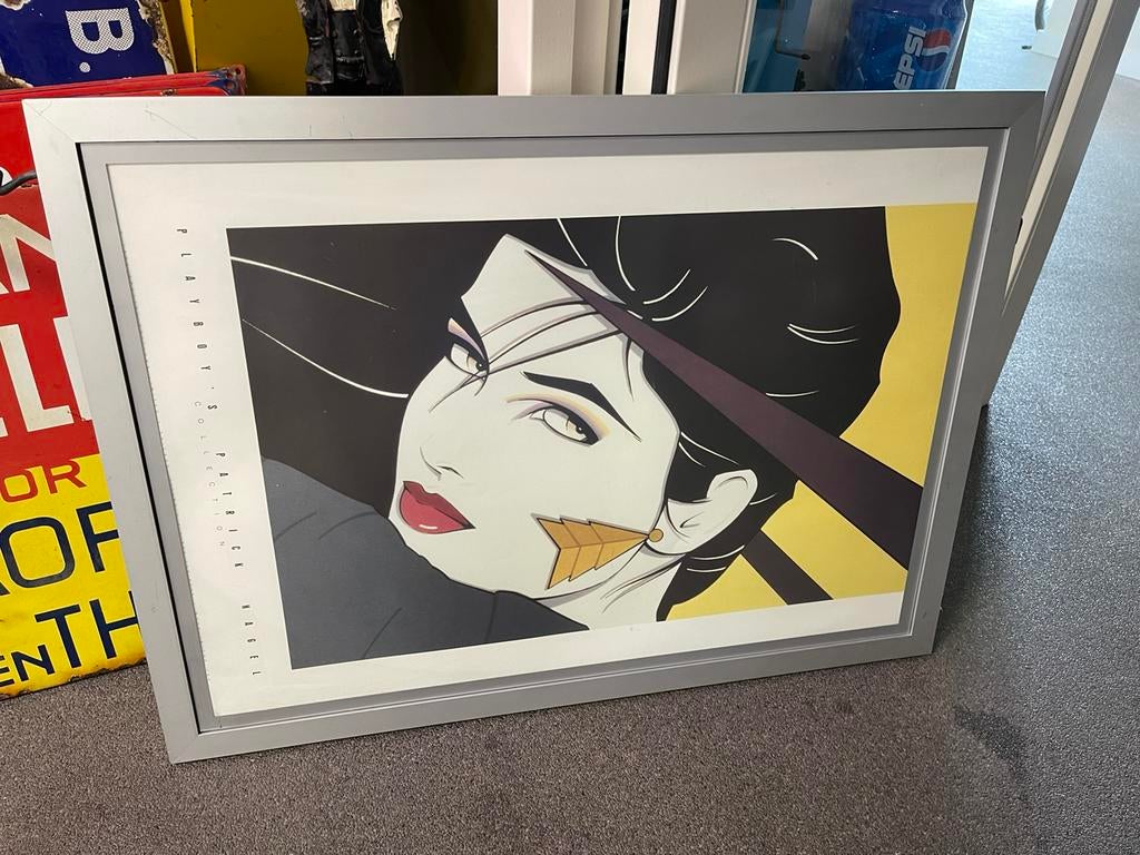 Patrick Nagel Playboy Poster, Ophalen of Verzenden, Gebruikt, Overige onderwerpen