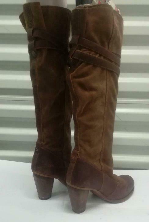 563A* TIMBERLAND jolies bottes brunes cuir (36), Neuf, Brun, Bottes hautes