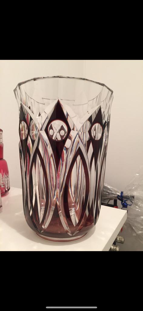 Vase de couleur prune modèle Dax 1947 VAL SAINT LAMBERT, Antiquités & Art, Enlèvement