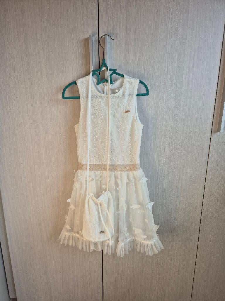 Communiejurk Le Chic wit mt 128, Ophalen, Meisje, Le Chic, Zo goed als nieuw
