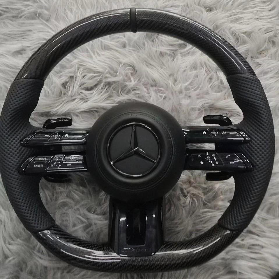 Amélioration du volant libellule noir sur noir Mercedes AMG, Autos : Pièces & Accessoires, Commande, Enlèvement ou Envoi, Neuf