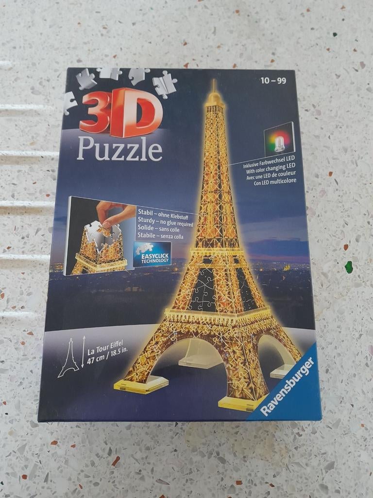3D puzzel eifeltoren, Ophalen