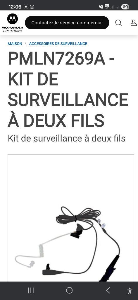 Kit oreillete surveillance pour radio motorola, Télécoms, Téléphonie mobile | Écouteurs, Enlèvement ou Envoi, Neuf, Intra-auriculaires (Earbuds)