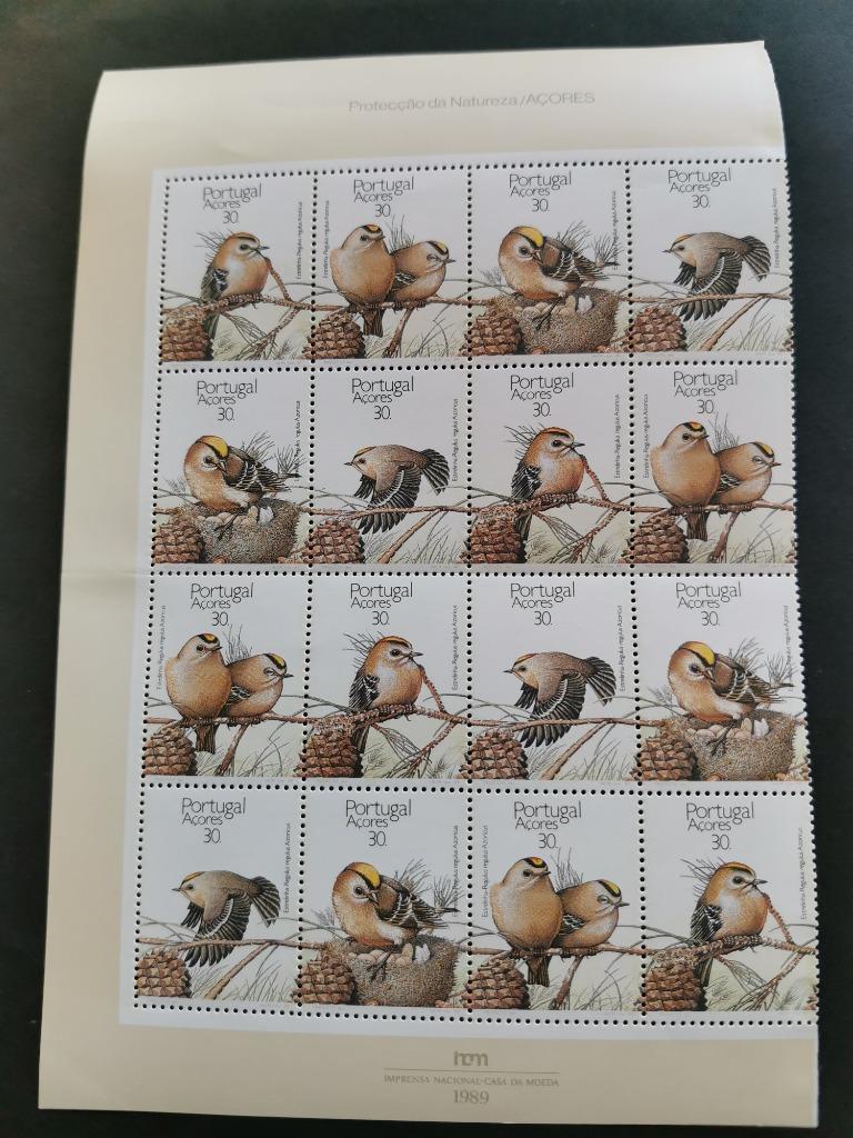 Azoren 1989 - vogels - goudhaan **, Ophalen of Verzenden, Portugal, Postfris