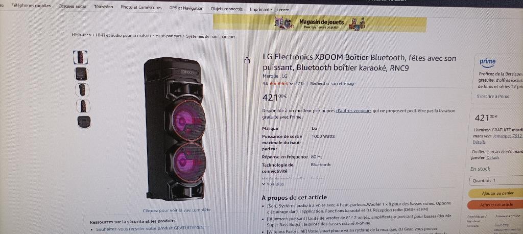 LG RNC9 enceinte connectée bluetooth, Ophalen, Zo goed als nieuw, LG, Smart TV