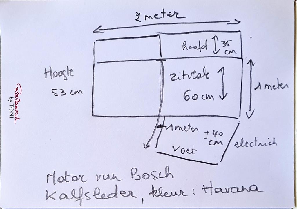 Zetel in zeer goede staat. Kalfsleder en kleur havana, Huis en Inrichting, Zetels | Zetels, Ophalen, 100 tot 125 cm, Tweepersoons